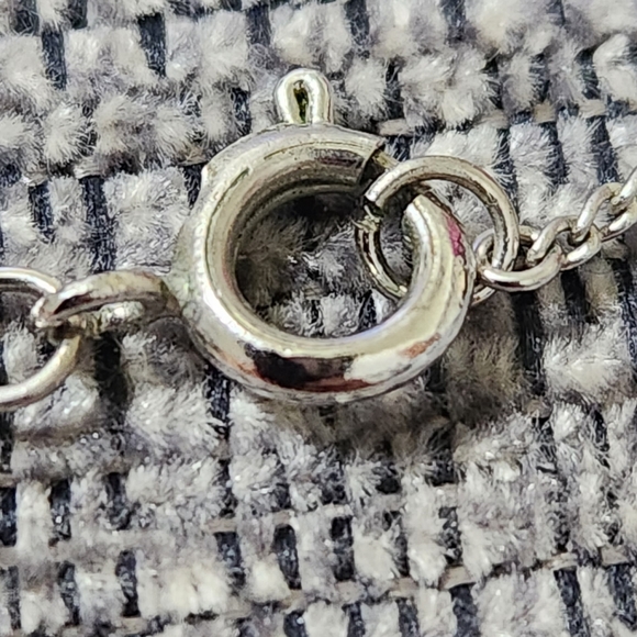 Sterling Silver Hear with Crystal Necklace - Picture 13 of 14